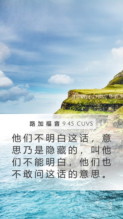 路 加 福 音 9:45 CUVS Bible Verse Image