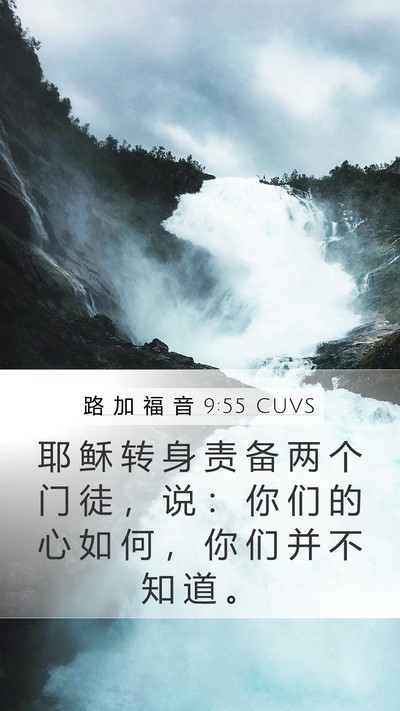 路 加 福 音 9:55 CUVS Bible Verse Image