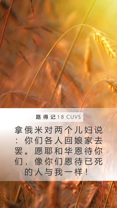 路 得 记 1:8 CUVS Bible Verse Image