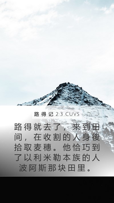 路 得 记 2:3 CUVS Bible Verse Image