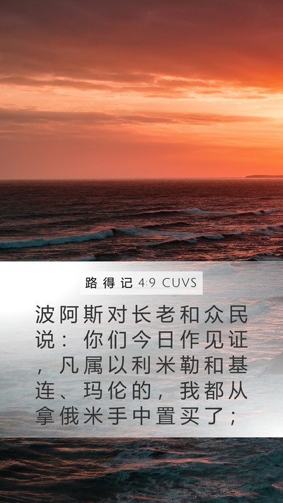 路 得 记 4:9 CUVS Bible Verse Image