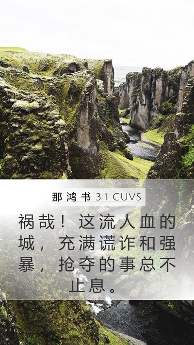 那 鸿 书 3:1 CUVS Bible Verse Image