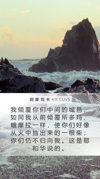 阿 摩 司 书 4:11 CUVS Bible Verse Image