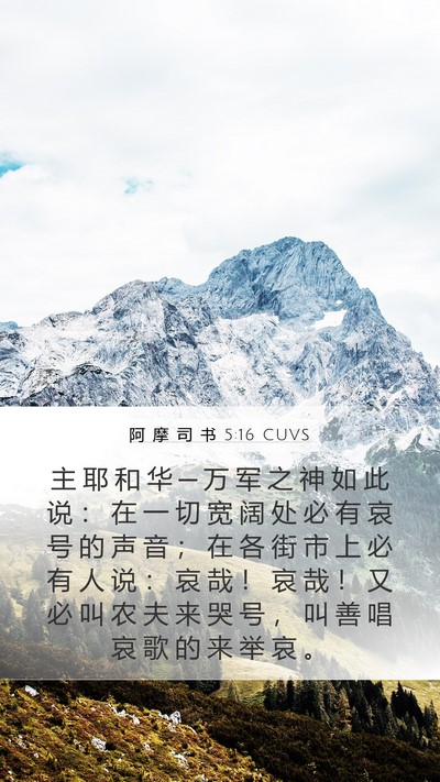 阿 摩 司 书 5:16 CUVS Bible Verse Image