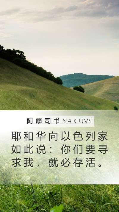 阿 摩 司 书 5:4 CUVS Bible Verse Image