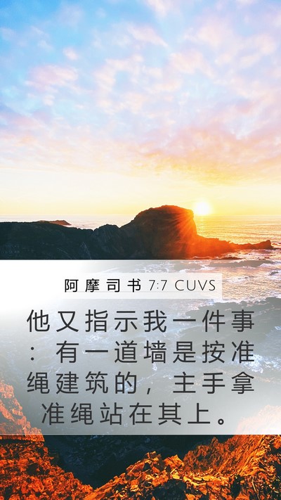 阿 摩 司 书 7:7 CUVS Bible Verse Image