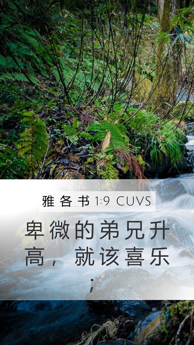 雅 各 书 1:9 CUVS Bible Verse Image