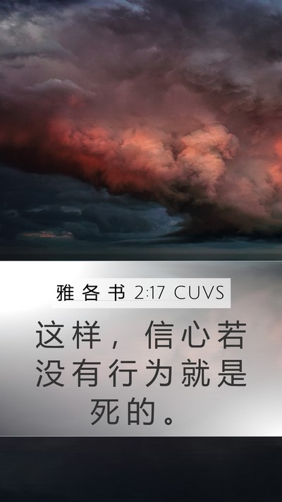 雅 各 书 2:17 CUVS Bible Verse Image
