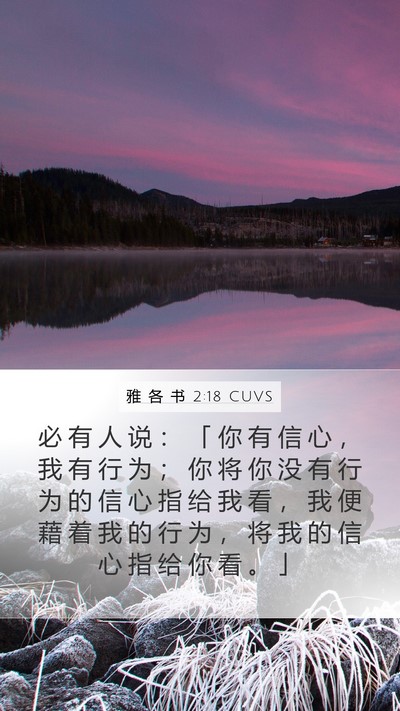 雅 各 书 2:18 CUVS Bible Verse Image