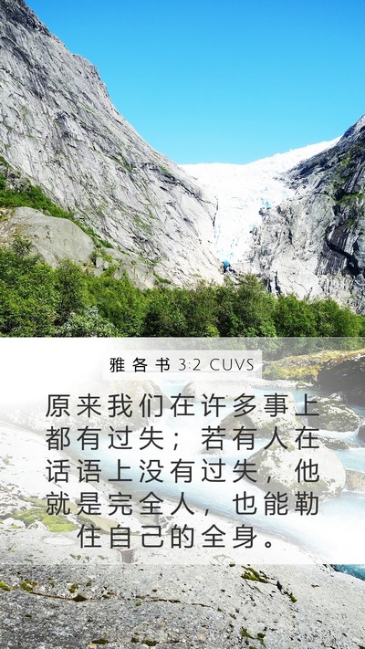 雅 各 书 3:2 CUVS Bible Verse Image