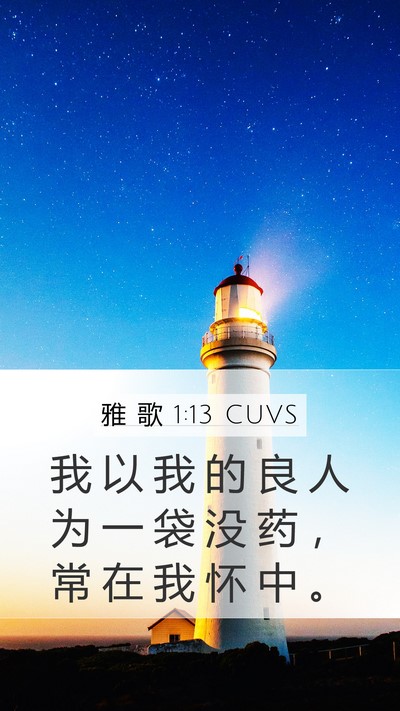 雅 歌 1:13 CUVS Bible Verse Image