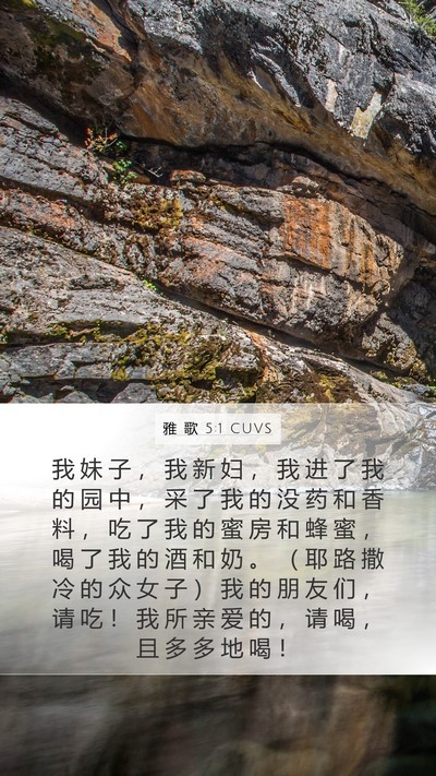 雅 歌 5:1 CUVS Bible Verse Image