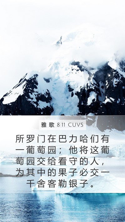 雅 歌 8:11 CUVS Bible Verse Image