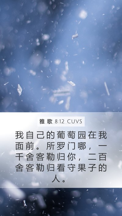 雅 歌 8:12 CUVS Bible Verse Image