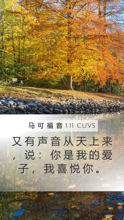马 可 福 音 1:11 CUVS Bible Verse Image