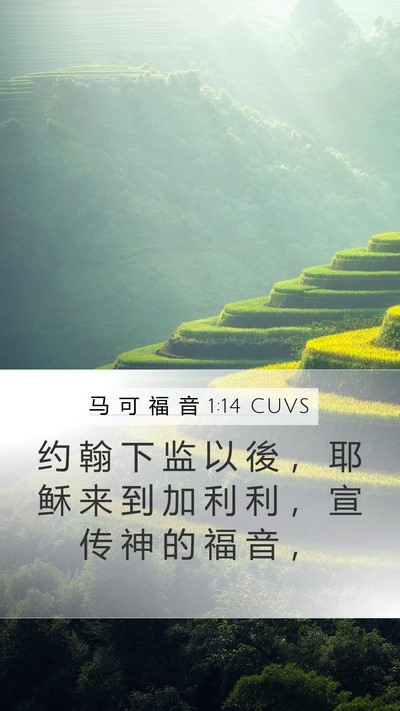 马 可 福 音 1:14 CUVS Bible Verse Image