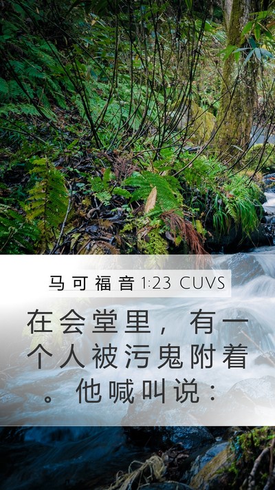 马 可 福 音 1:23 CUVS Bible Verse Image