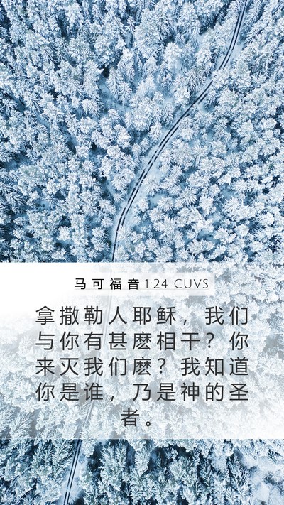 马 可 福 音 1:24 CUVS Bible Verse Image