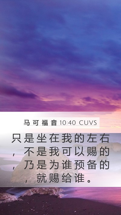 马 可 福 音 10:40 CUVS Bible Verse Image