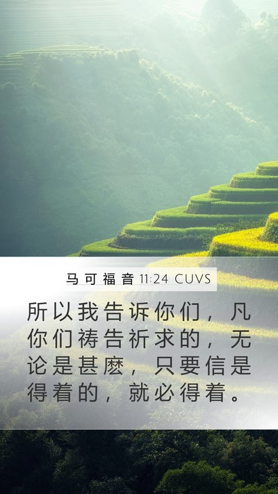 马 可 福 音 11:24 CUVS Bible Verse Image
