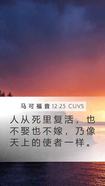 马 可 福 音 12:25 CUVS Bible Verse Image