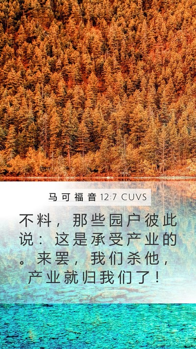 马 可 福 音 12:7 CUVS Bible Verse Image