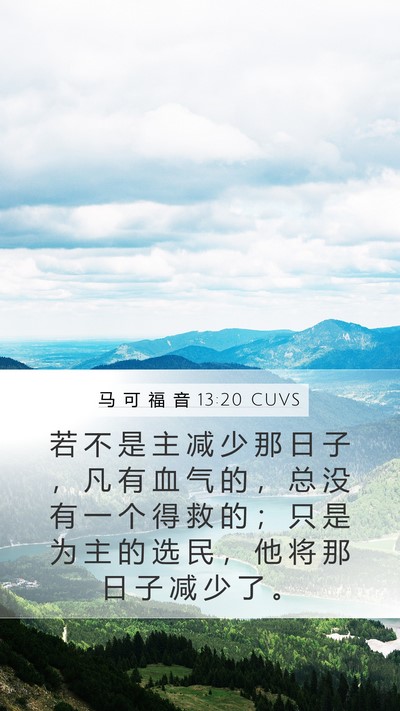 马 可 福 音 13:20 CUVS Bible Verse Image