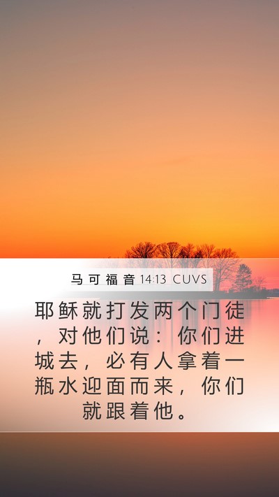 马 可 福 音 14:13 CUVS Bible Verse Image
