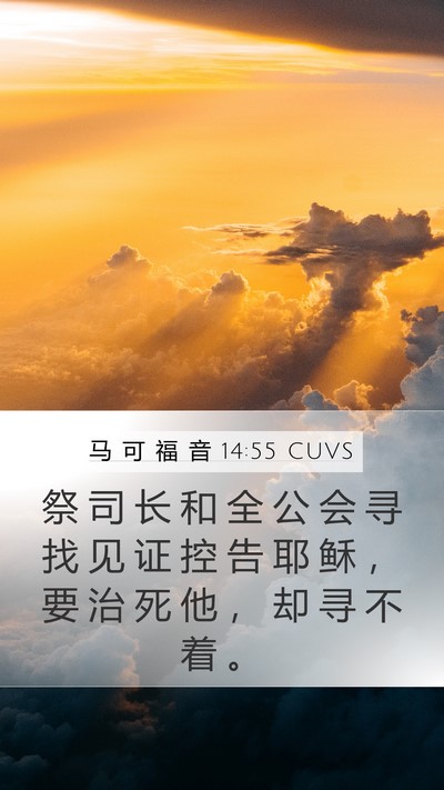 马 可 福 音 14:55 CUVS Bible Verse Image