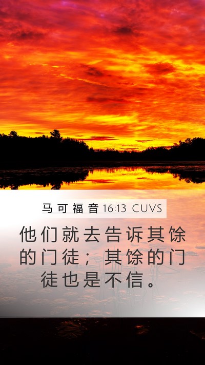 马 可 福 音 16:13 CUVS Bible Verse Image