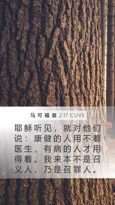 马 可 福 音 2:17 CUVS Bible Verse Image