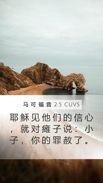 马 可 福 音 2:5 CUVS Bible Verse Image
