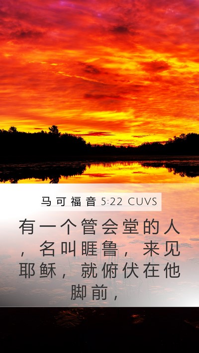 马 可 福 音 5:22 CUVS Bible Verse Image