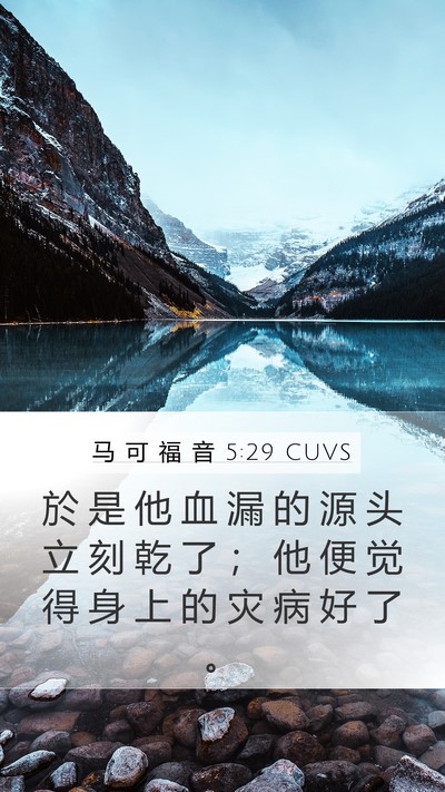 马 可 福 音 5:29 CUVS Bible Verse Image