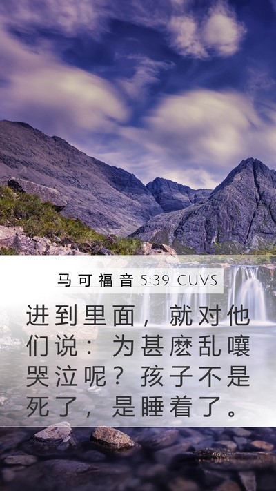 马 可 福 音 5:39 CUVS Bible Verse Image