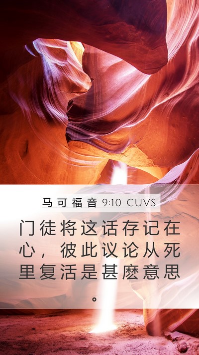马 可 福 音 9:10 CUVS Bible Verse Image