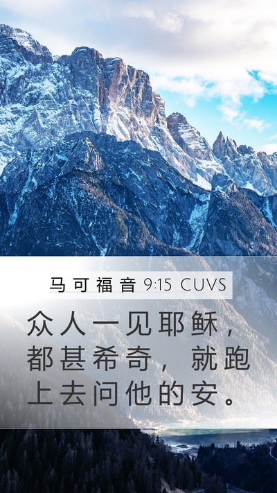 马 可 福 音 9:15 CUVS Bible Verse Image