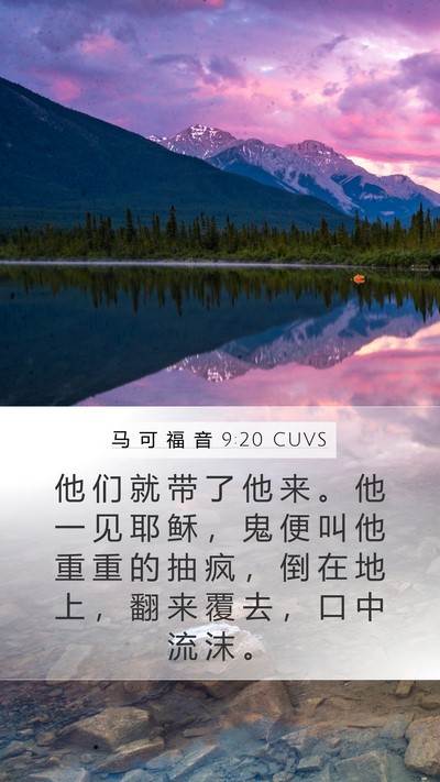马 可 福 音 9:20 CUVS Bible Verse Image