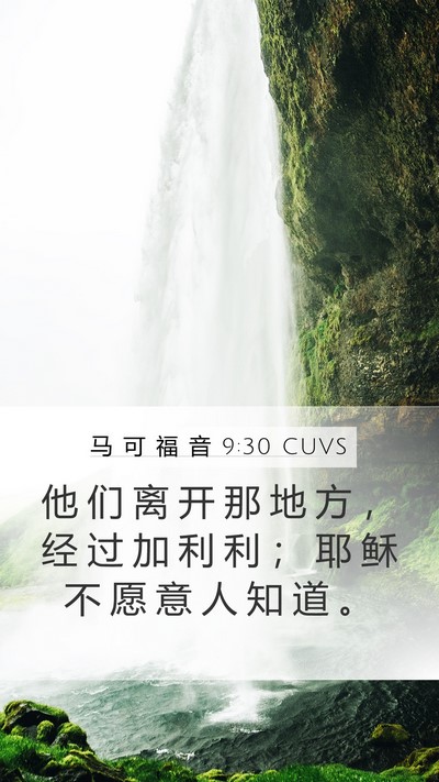 马 可 福 音 9:30 CUVS Bible Verse Image