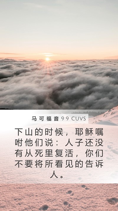 马 可 福 音 9:9 CUVS Bible Verse Image