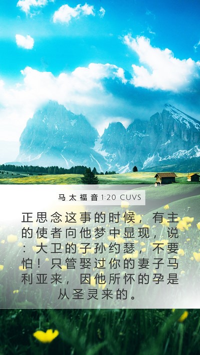马 太 福 音 1:20 CUVS Bible Verse Image