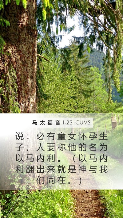 马 太 福 音 1:23 CUVS Bible Verse Image