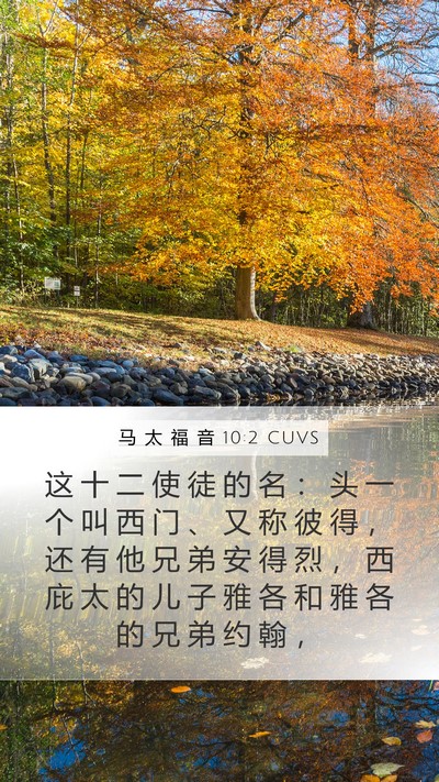 马 太 福 音 10:2 CUVS Bible Verse Image
