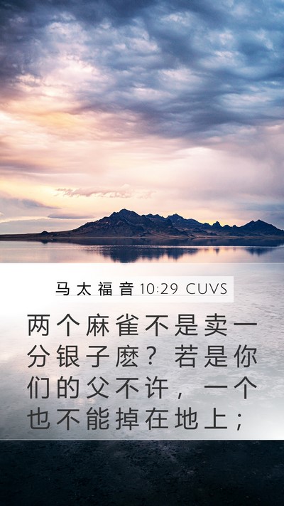 马 太 福 音 10:29 CUVS Bible Verse Image