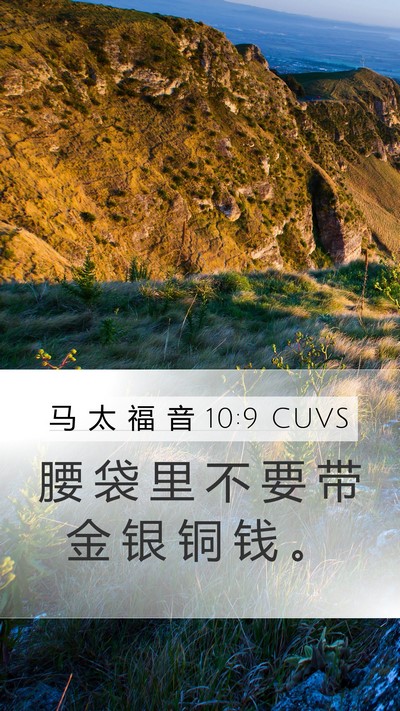 马 太 福 音 10:9 CUVS Bible Verse Image