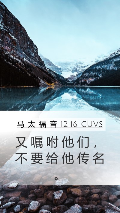 马 太 福 音 12:16 CUVS Bible Verse Image