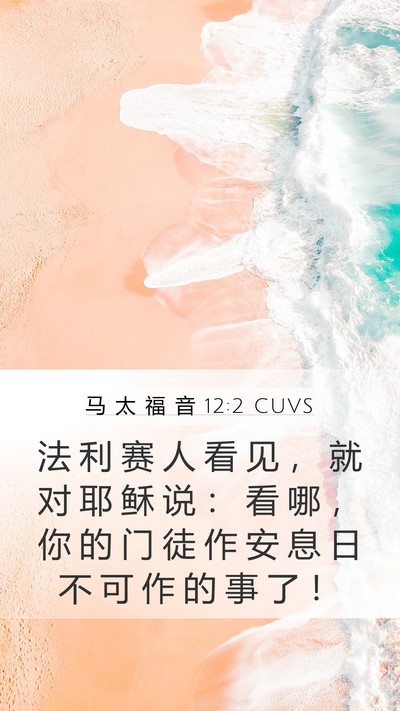 马 太 福 音 12:2 CUVS Bible Verse Image