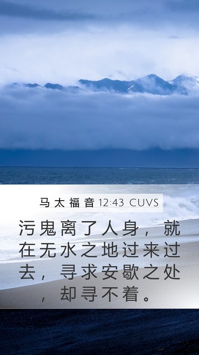 马 太 福 音 12:43 CUVS Bible Verse Image