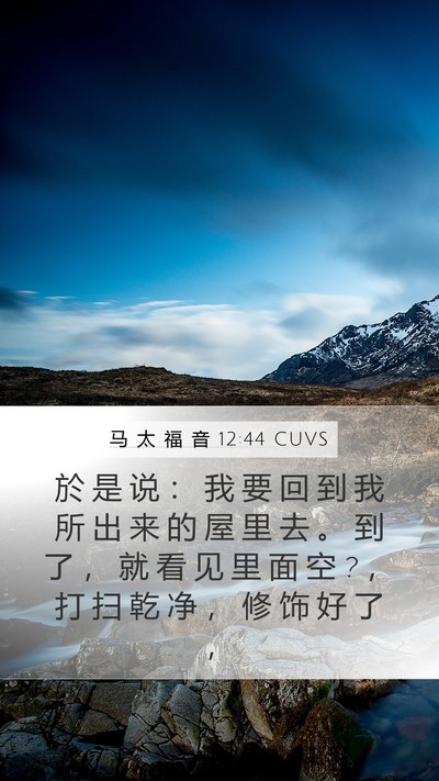 马 太 福 音 12:44 CUVS Bible Verse Image