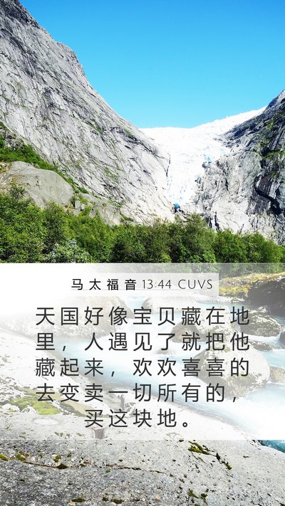 马 太 福 音 13:44 CUVS Bible Verse Image